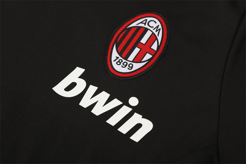 2007/08 AC Milan Retro Short Sleeves Training Jersey - Black 5