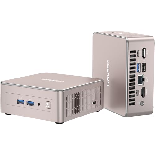 GEEKOM A5 Mini PC, AMD Ryzen 7 5825U, 16GB RAM&512GB M.2 NVMe SSD, Windows 11 Pro Desktop Computer, Vega 8 Graphics, 8K UHD, Dual HDMI | Wi-Fi 6, BT 5.2, USB 3.2 | Home & Office