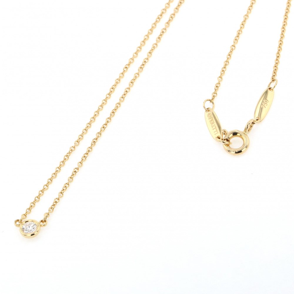Tiffany & Co. Elsa Peretti By the Yard Necklace 18K Yellow Gold Diamond