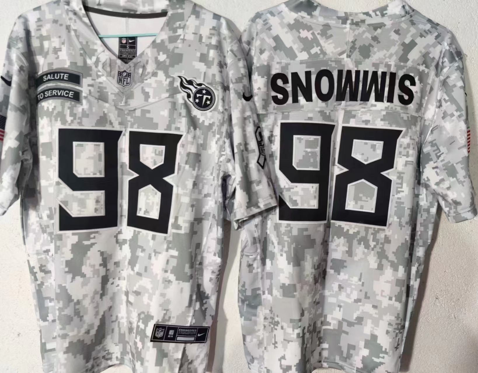 Men's Tennessee Titans Jeffery Simmons #98 Arctic Camo 2024 Salute to Service Limited Jersey