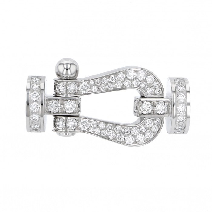 FRED Force 10 Lm Full Pave Accessory 18K White Gold Diamond