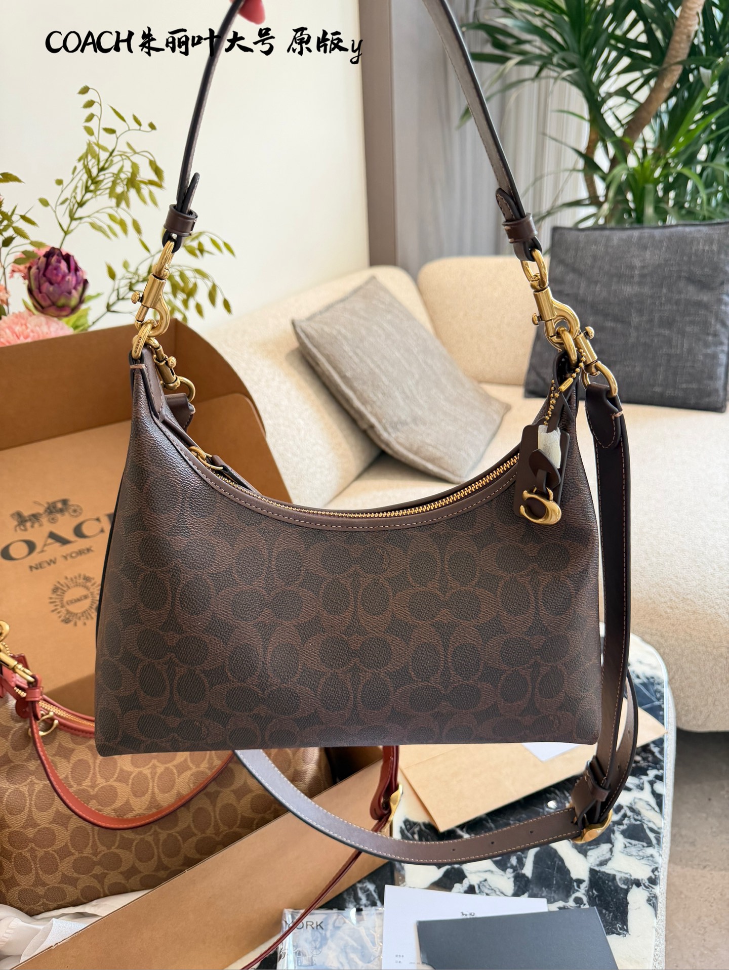 Coach Juliet Dark Brown Monogram Bag - cnluxepick