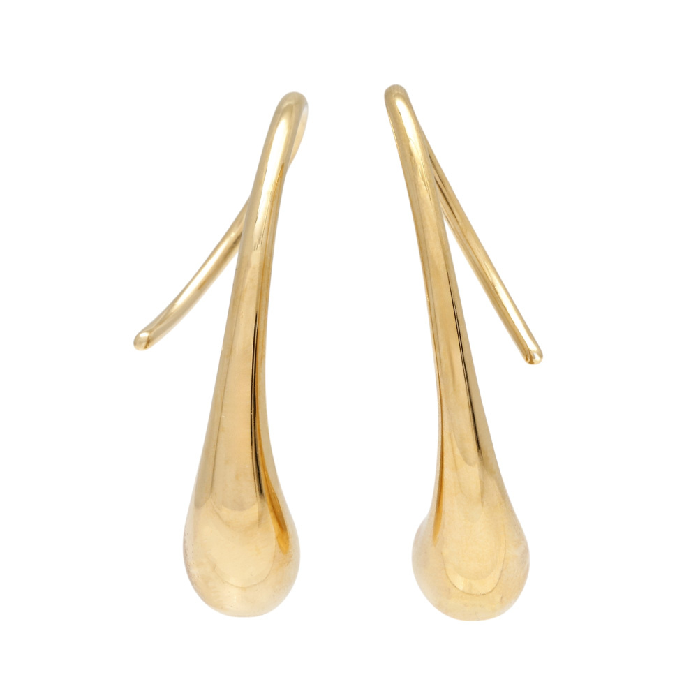 Tiffany & Co. Elsa Peretti Teardrop Earrings 18K Yellow Gold 60018037