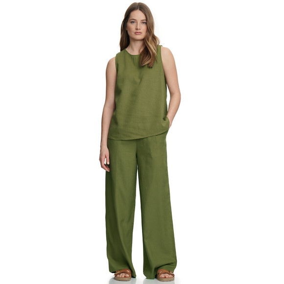 Jonas Nielsen Damen Leinenhose im Wide-Leg-Style