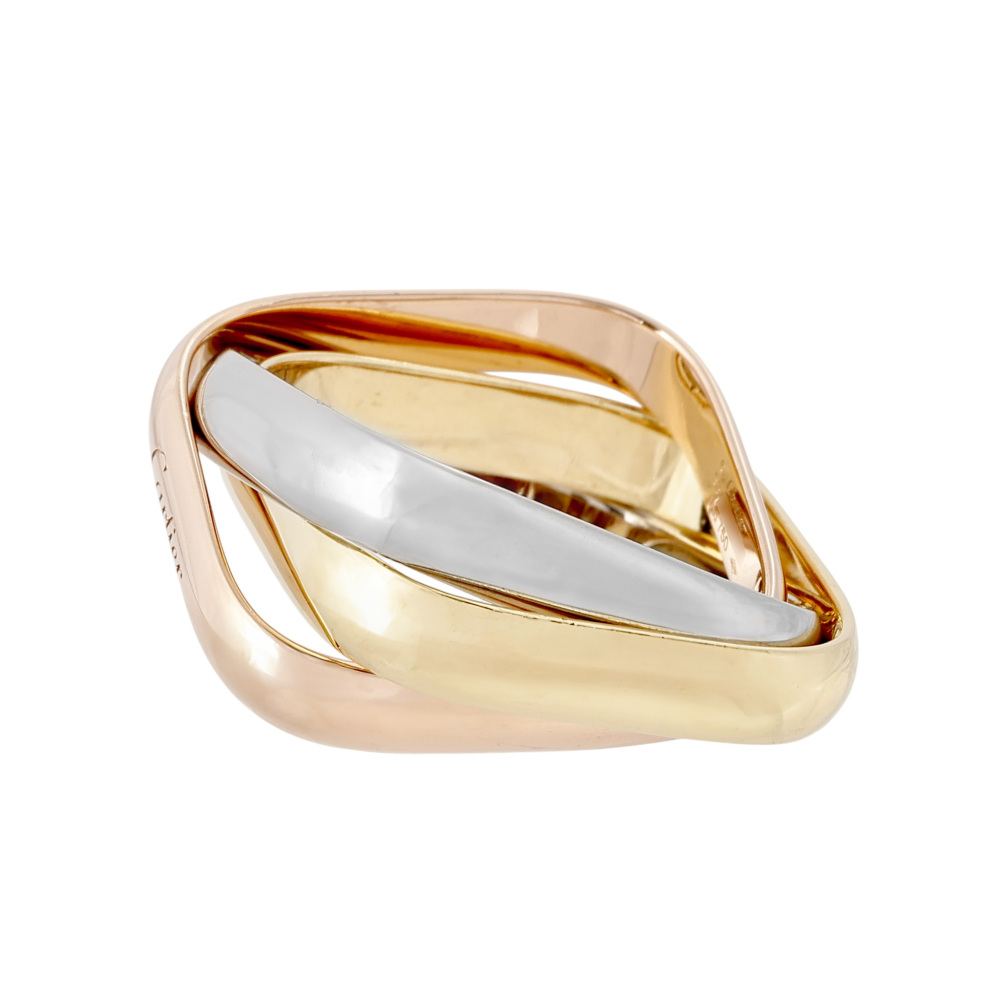 Cartier Trinity Cushion Classic Model Ring Tri-Gold B4240600