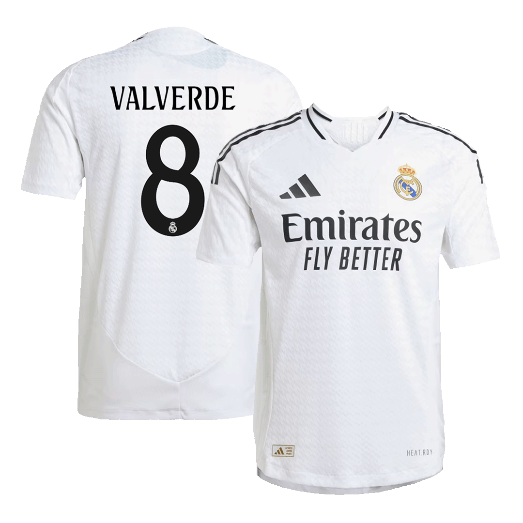 VALVERDE #8 Real Madrid Home Player Version Jersey