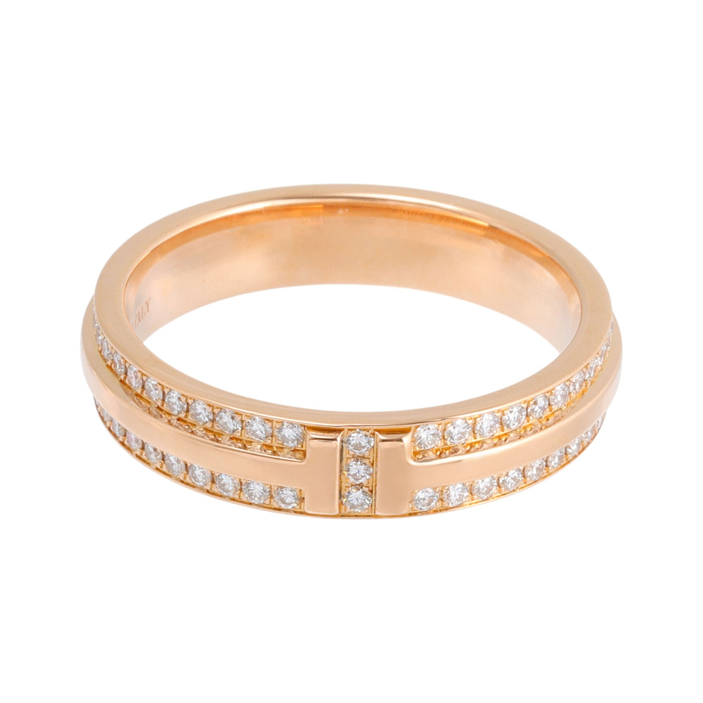 Tiffany & Co. Tiffany T Narrow Ring 18K Rose Gold Diamond 60151504