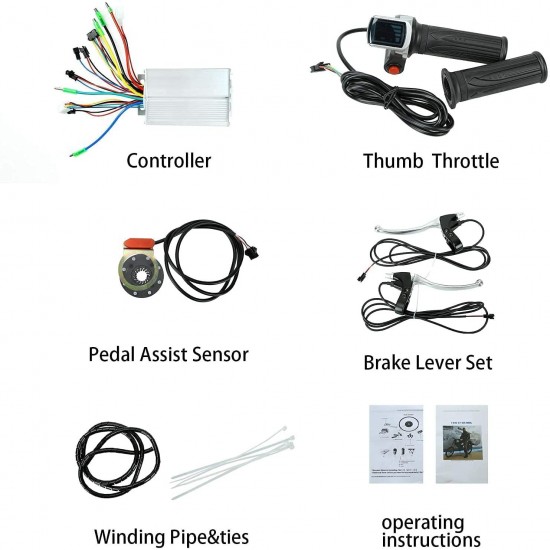 36V 750W Electric Bicycle Conversion Kit 26″ E-Bike Rear Wheel 25mile/h (40km/h) Legal Top Speed Electric Bicycle Wheel Kit Freewheel Included
