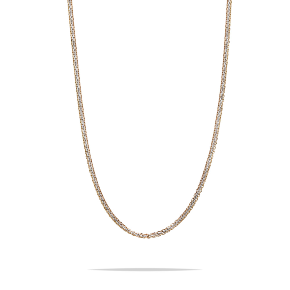 Cartier Three Color Necklace Tri-Gold