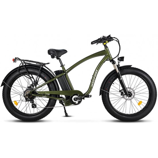 Electric Bike 26″ Fat Tire, 750W 48v 13Ah Mountain Ebikes, Removable Lithium Battery Commuter Bicycle, 23 MPH Max Speed LCD Display