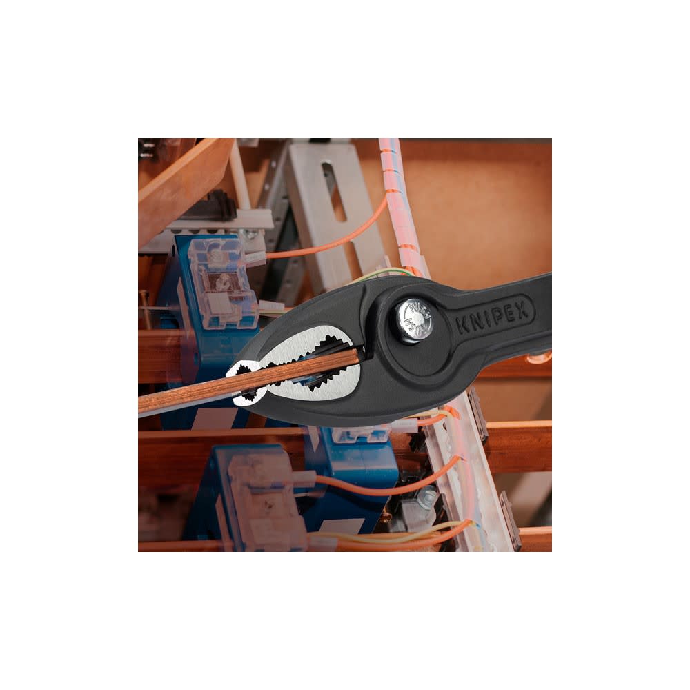 Knipex 8 In. TwinGrip Slip Joint Pliers with Dipped Handle