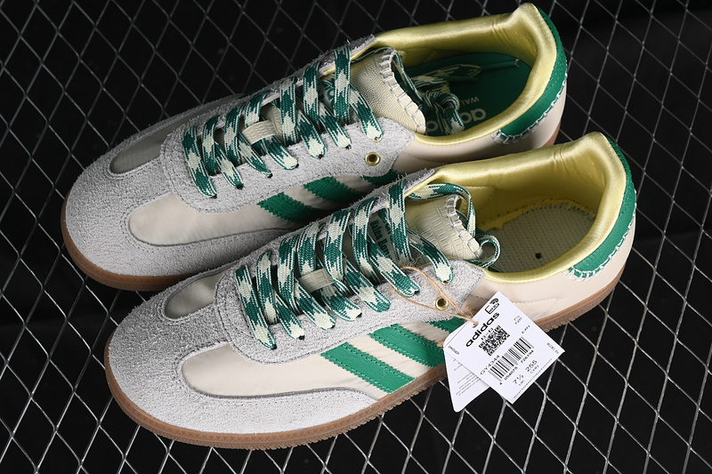 Adidas Wales Bonner X Samba Cream White/Bold Green/Easy Yellow GY4344