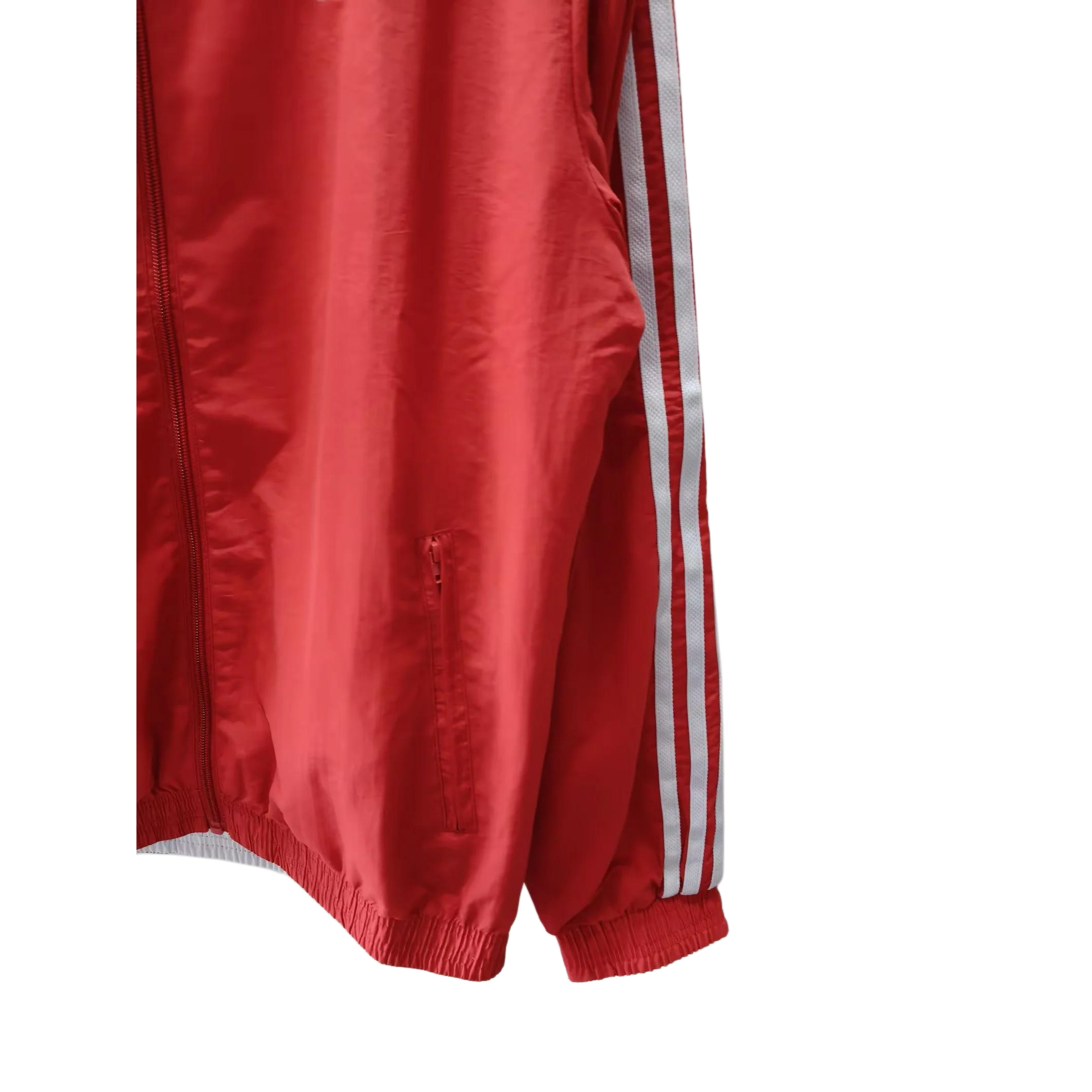 Spanish Red and White Double-Sided Silicone Windbreaker