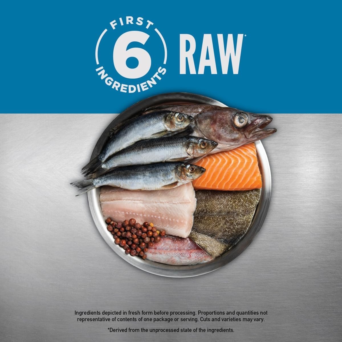 Grain Free Poultry Free High Protein Dry Dog Food Six Fish Recipe 23.5lb Bag