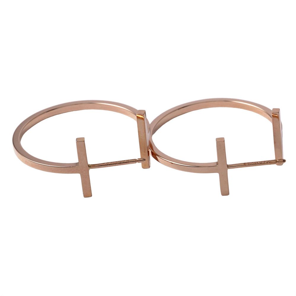 Tiffany & Co. Tiffany T Wire Hoop Earrings 18K Rose Gold 60011243