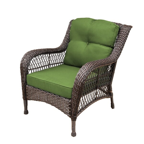 6piece Resin Wicker Patio Furniture Conversation Set with High Back