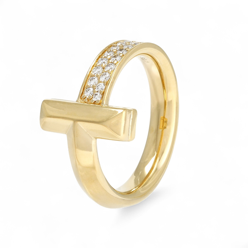 Tiffany & Co. Tiffany T One Ring 18K Yellow Gold Diamond 68171717