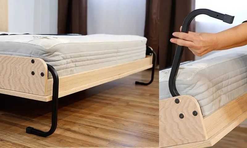 Queen Murphy Bed Hardware Kit – Space-Saving Vertical Wall-Mount System with Smooth Lift Mechanism, DIY-Friendly, Made in California