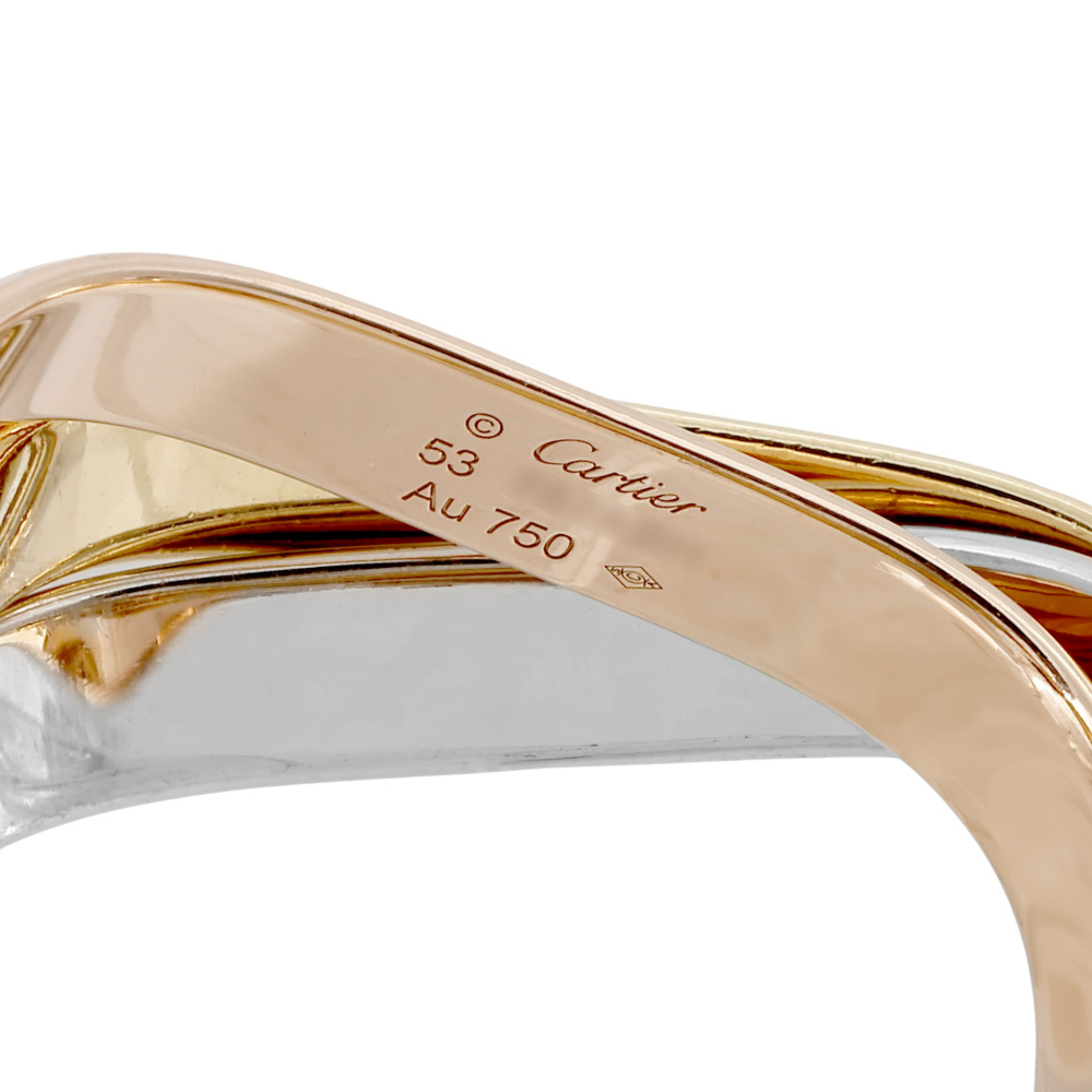 Cartier Trinity Cushion Classic Model Ring Tri-Gold B4240600