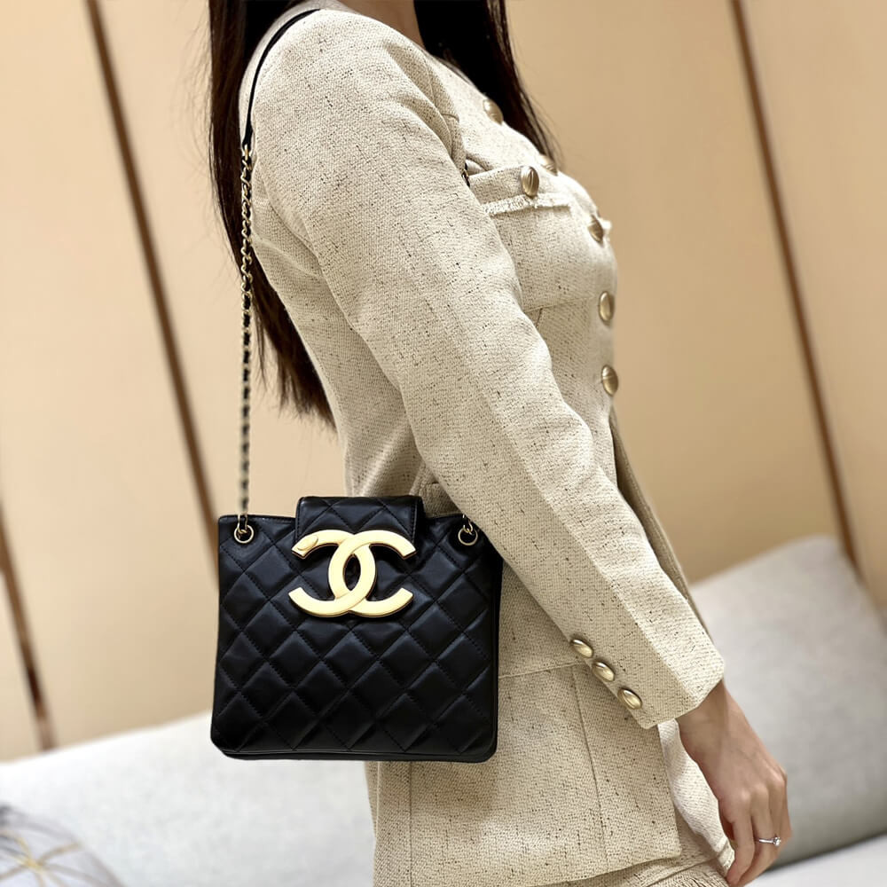 Chanel 24C Quilted Lambskin Shoulder Bag