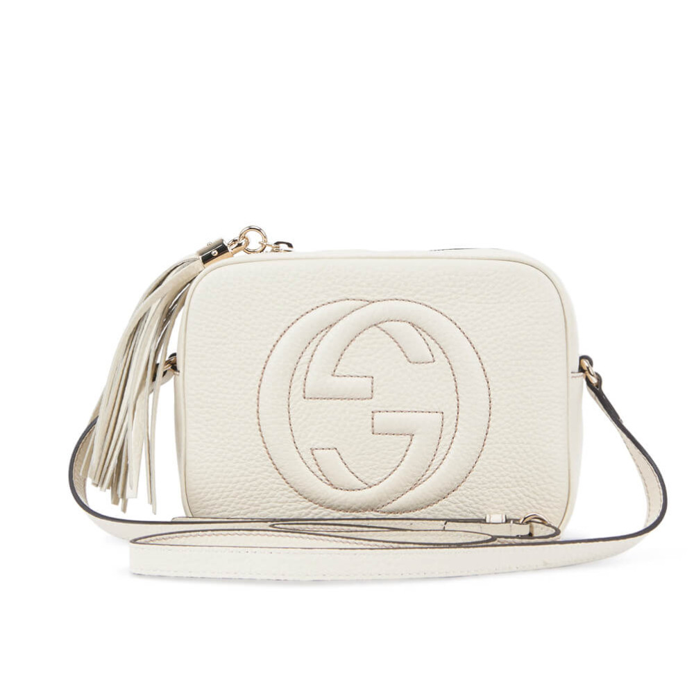 Gucci Soho Small Leather Disco Bag White
