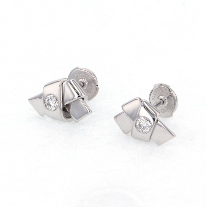Cartier Knot Earrings K18WG White Gold