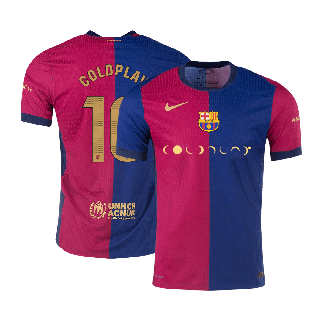 COLDPLAY #10 Barcelona Home Player Version Jersey