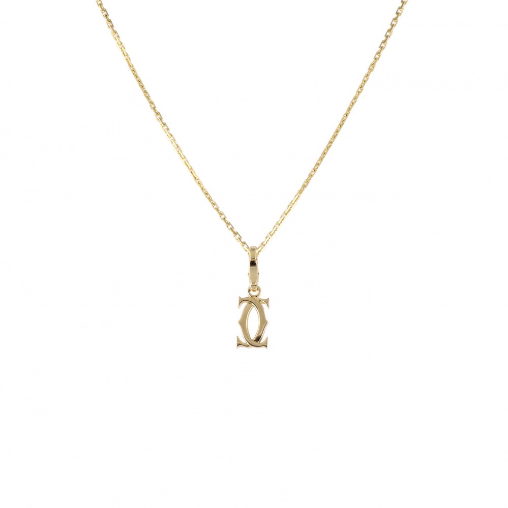 Cartier 2C Necklace C Do Charm 18K Yellow Gold