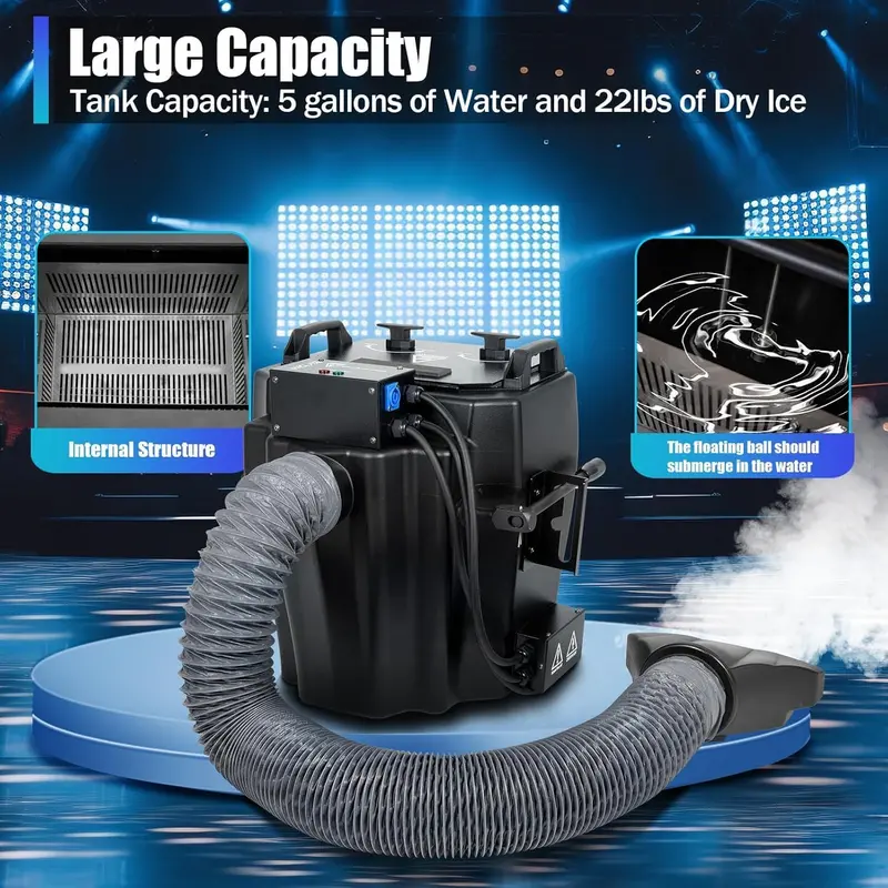 Professional Dry Ice Fog Machine – Low-Lying Dense Smoke Effect with Tube Nozzle for Weddings, Stages & Outdoor Events