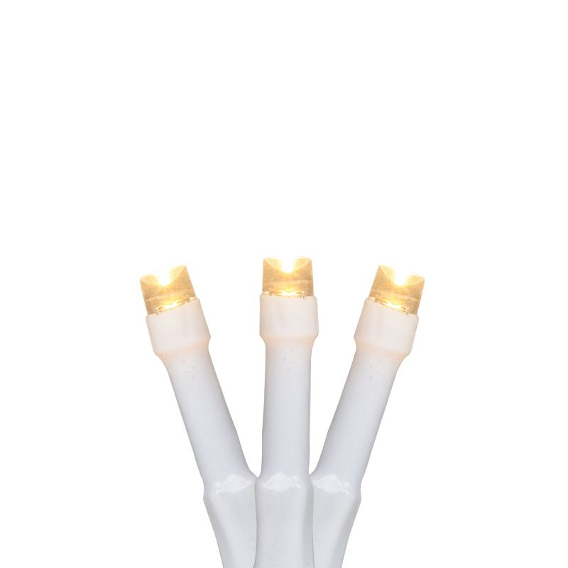 Northlight Battery Operated Wide Angle LED Christmas Lights - Warm White - 9.5' White Wire - 20ct
