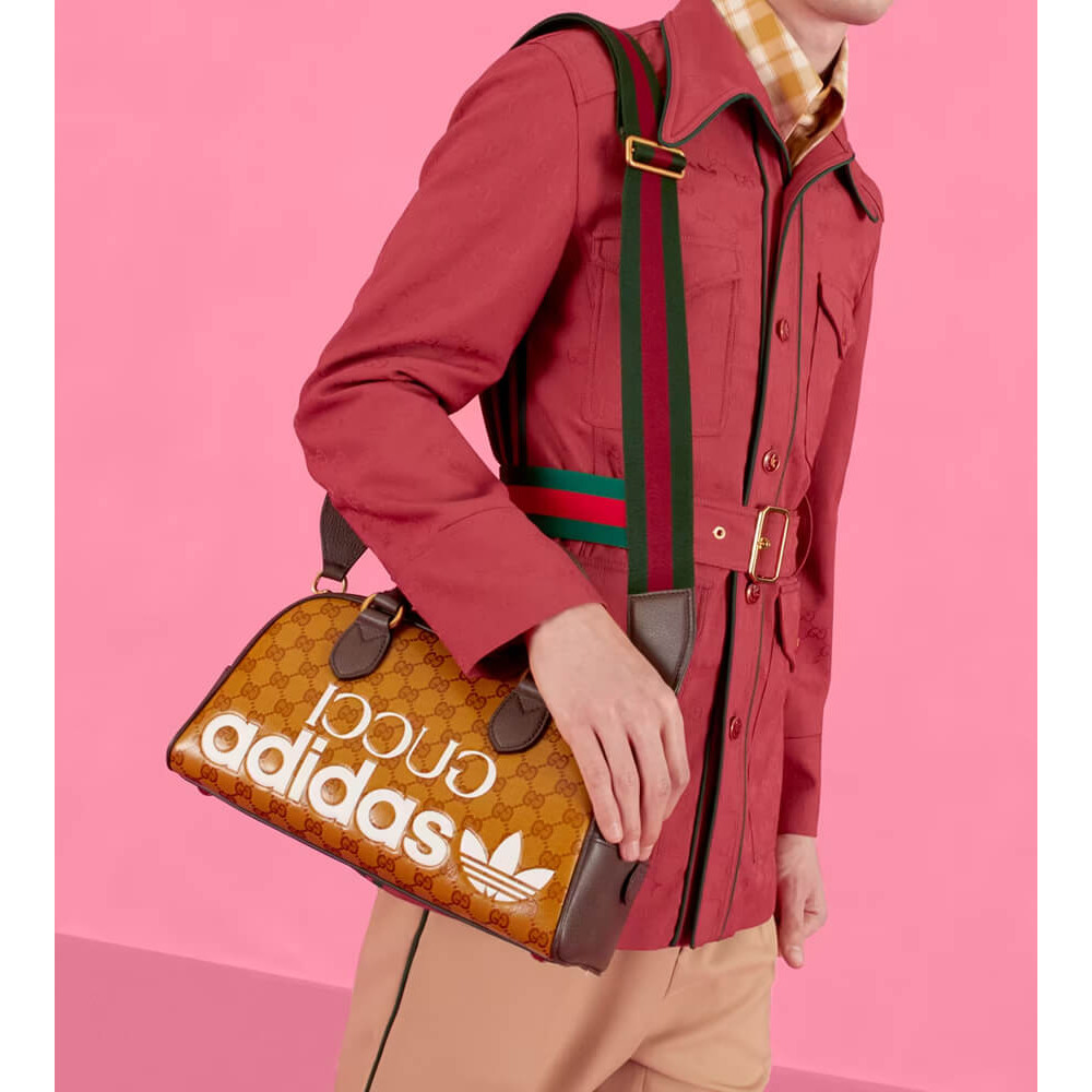 adidas x Gucci Mini Duffle Bag in GG Crystal Canvas