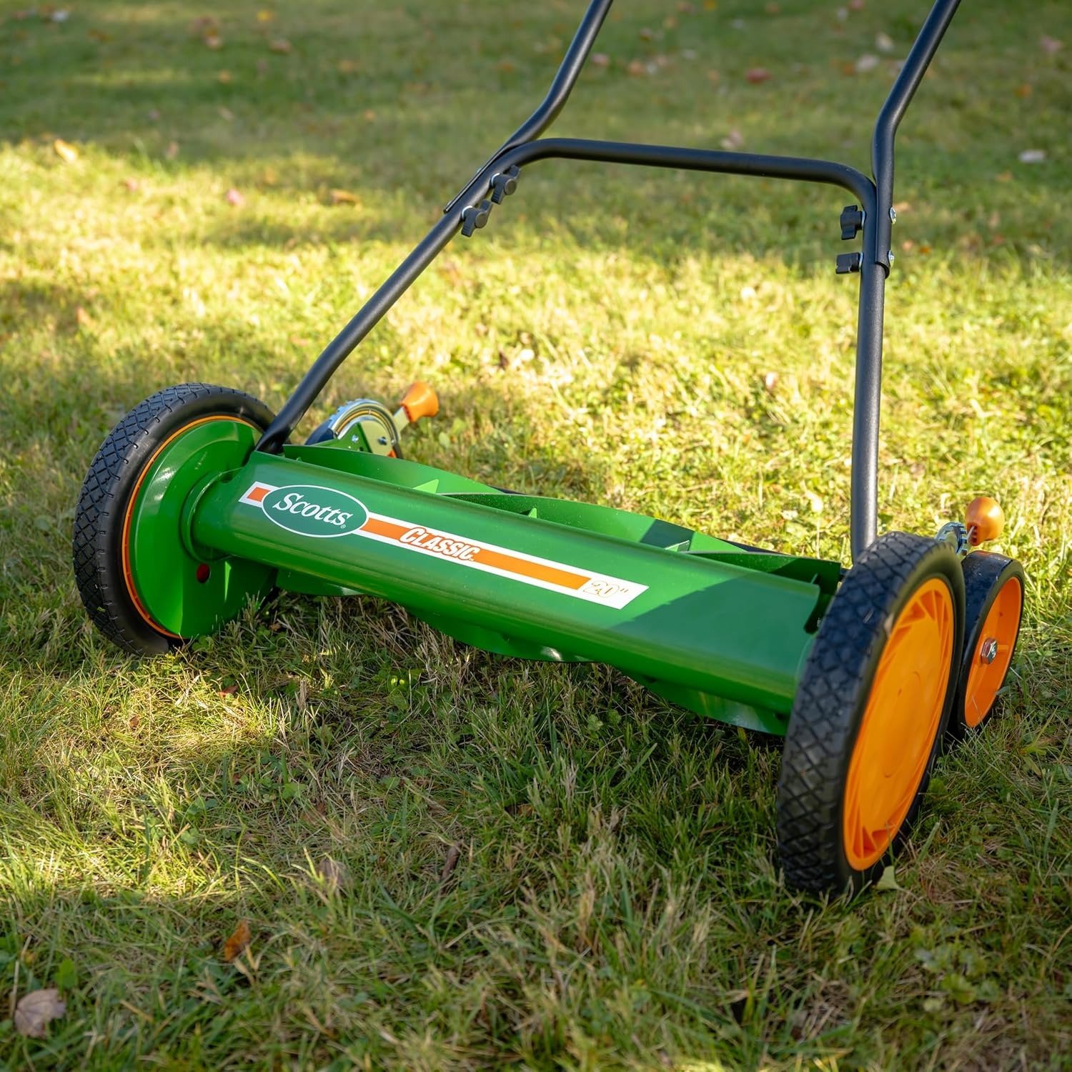 20-Inch 5-Blade Classic Push Reel Lawn Mower, Green