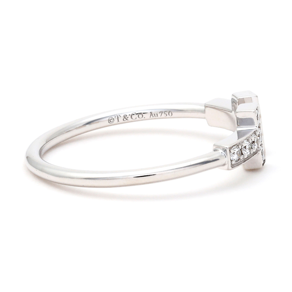 Tiffany & Co. Tiffany T Diamond Wire Ring 18K White Gold 60147242