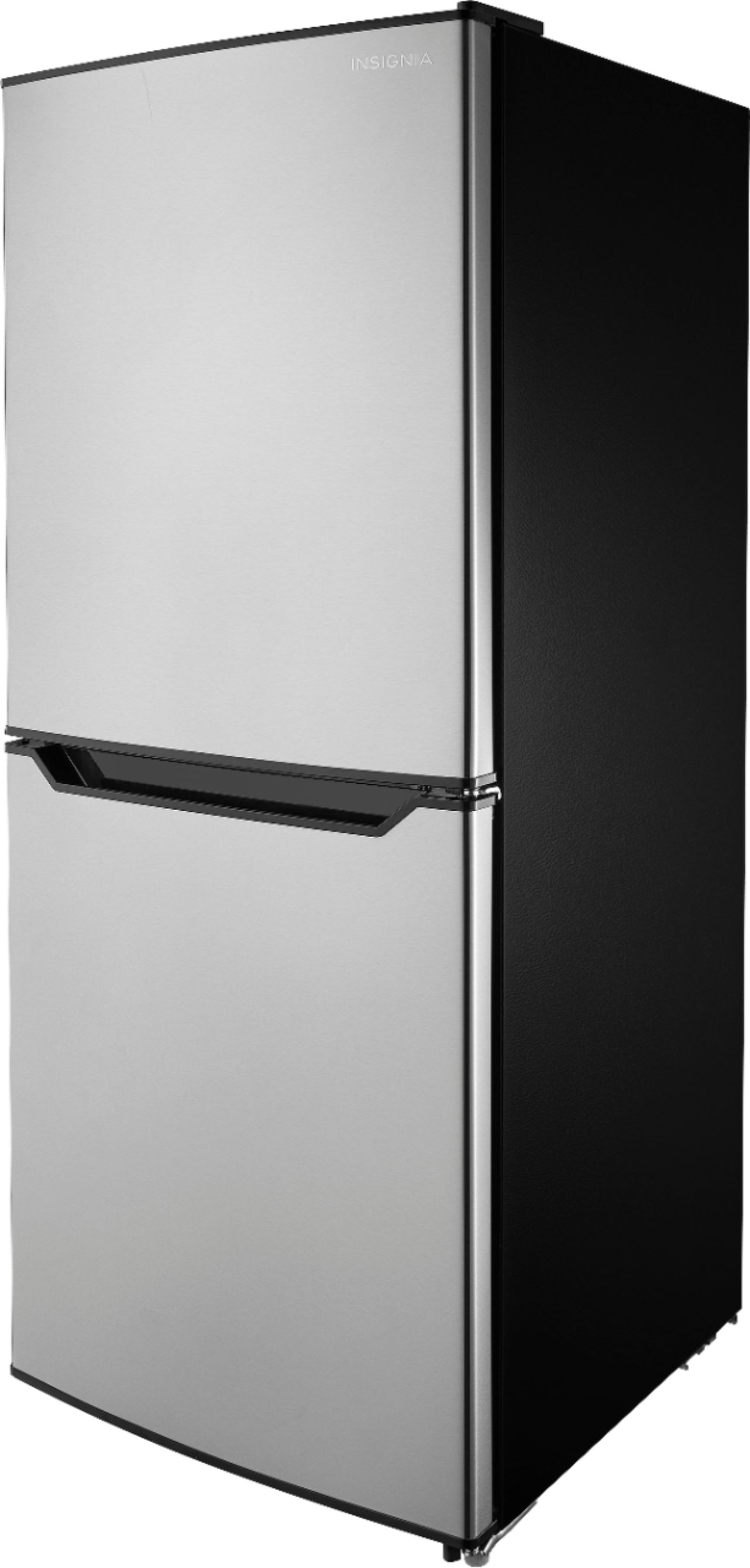 Insignia™ - 4.9 Cu. Ft. Mini Fridge with Bottom Freezer and ENERGY STAR Certification - Stainless Steel