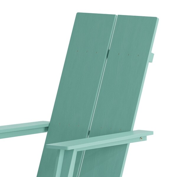 Modern Dual Slat Back Adirondack Style Chairs (Set of 2)