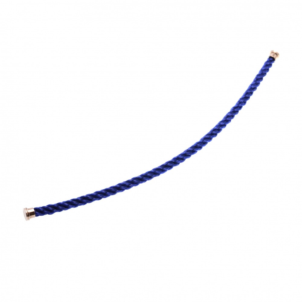 FRED Force 10 (lm) Steel Cable Dark Blue 18 K18PG Pink Gold Accessory