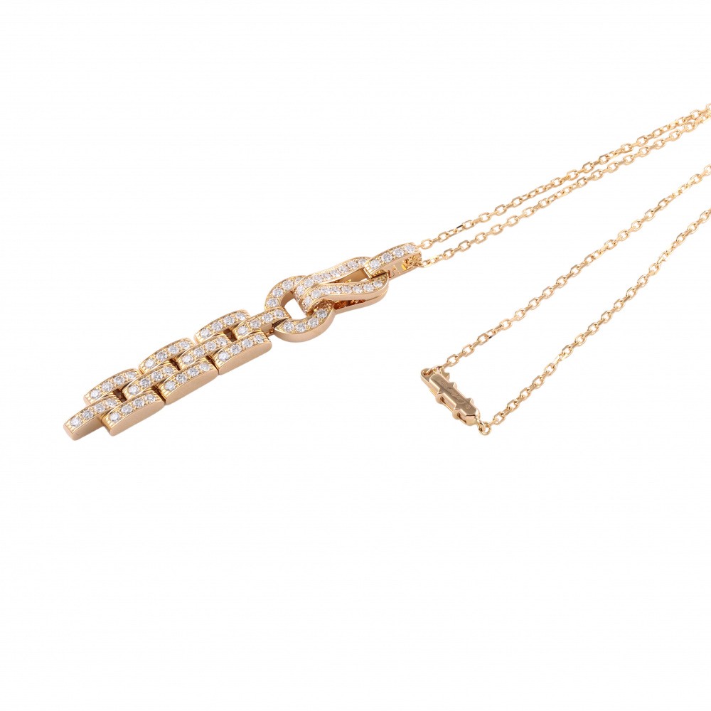 Cartier Agraf Necklace 18K Rose Gold Diamond N3029200