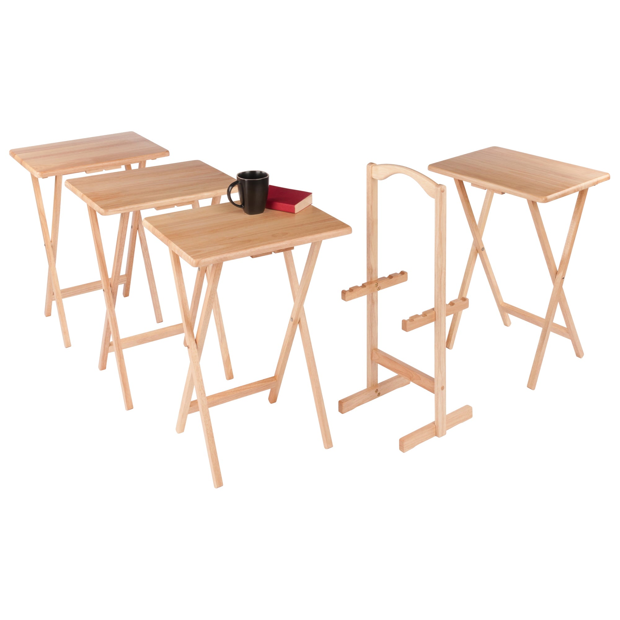 Alex 5-PC Snack Table Set Natural