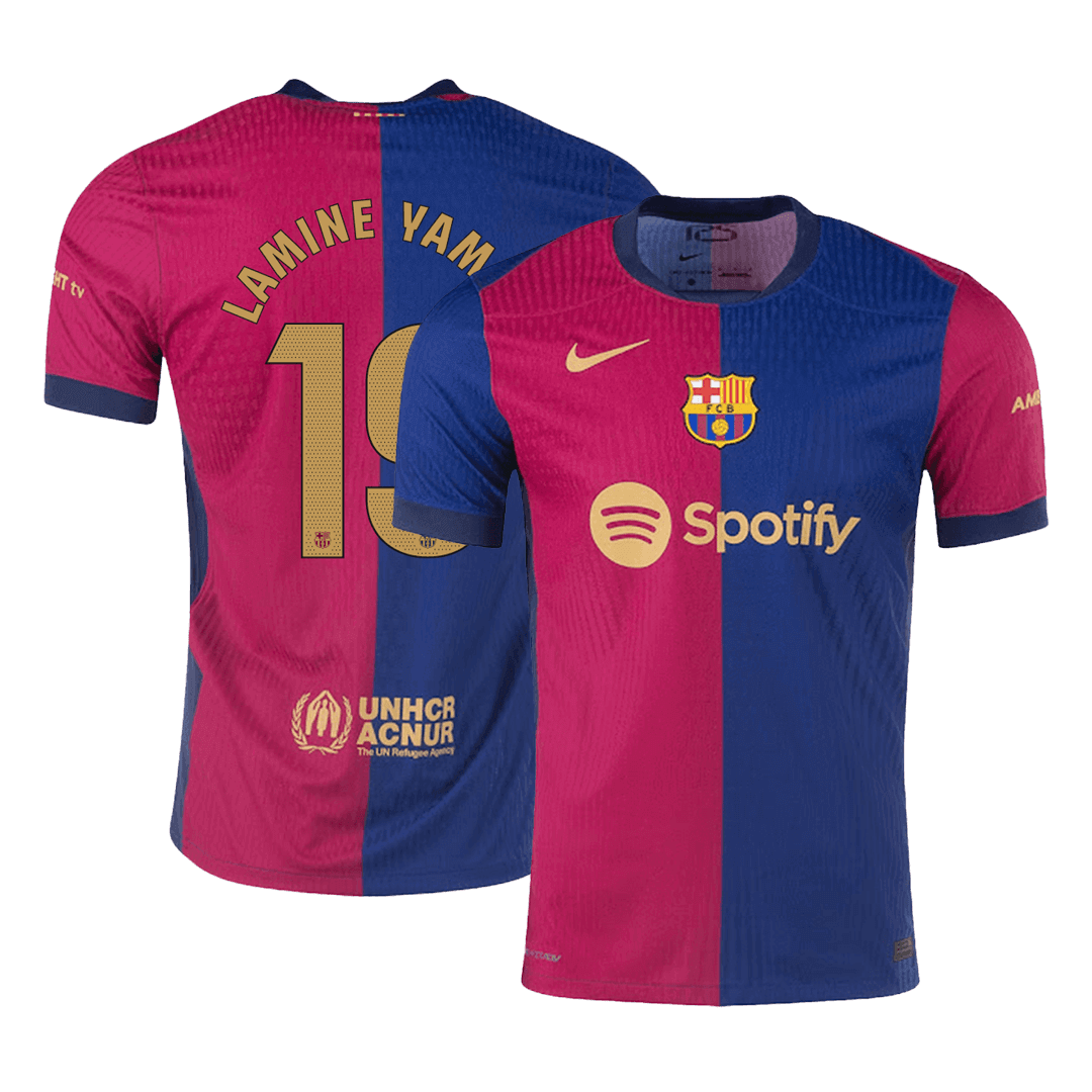 LAMINE YAMAL #19 Barcelona Home Player Version Jersey