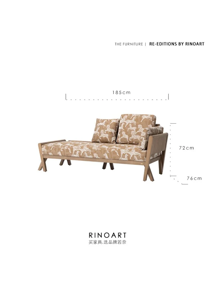 CH109 - Herm@s Deco Royal Horse Sofa Bed: Double-purpose, Wooden, Study