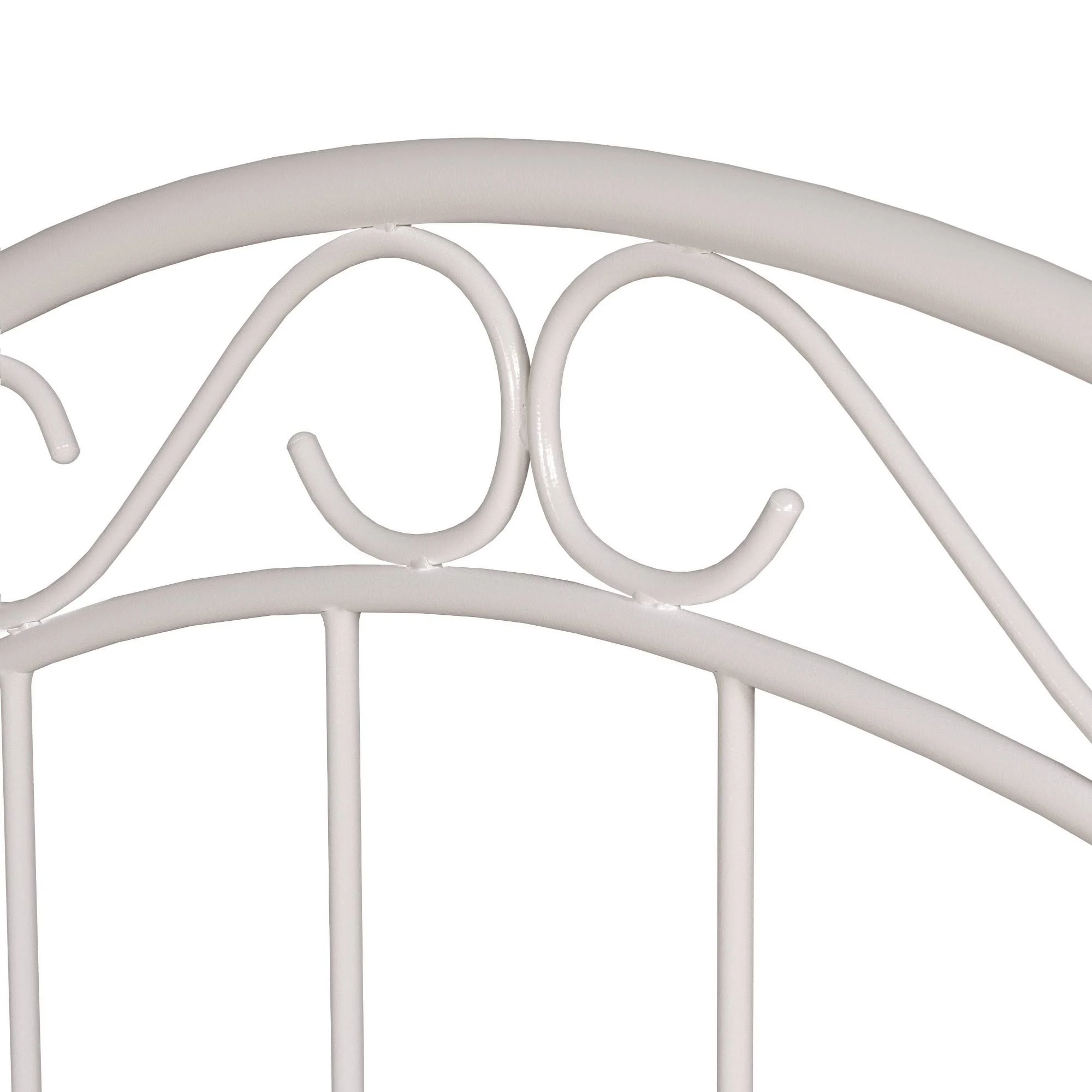 Metal Hillsdale Furniture Jolie Twin Headboard with Arched Scroll White