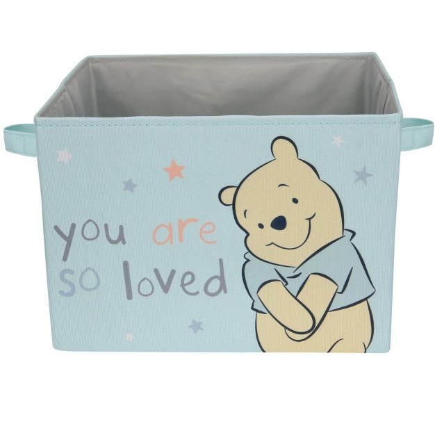 Lambs amp Ivy Disney Baby Winnie The Pooh Blue Foldable Storage Basket container