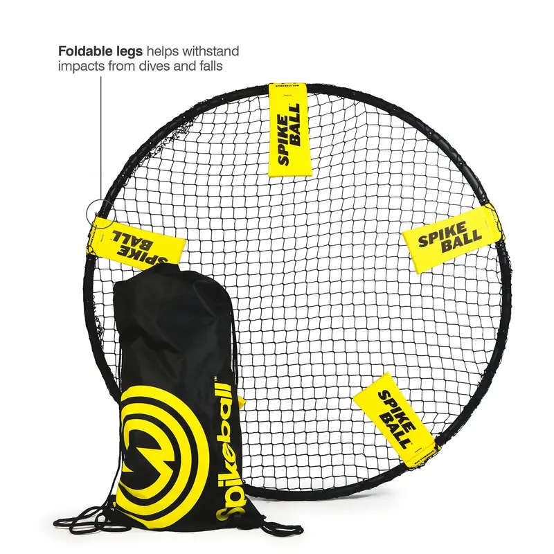 Spikeball Standard 3 Ball Kit with Adjustable Net and Balls – Portable Roundnet Game