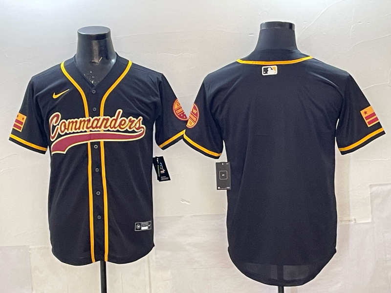 Men's Washington Commanders Black Blank Jersey