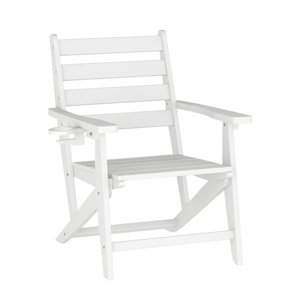 Commercial All Weather Adirondack Table and 4 Chairs with Cupholders