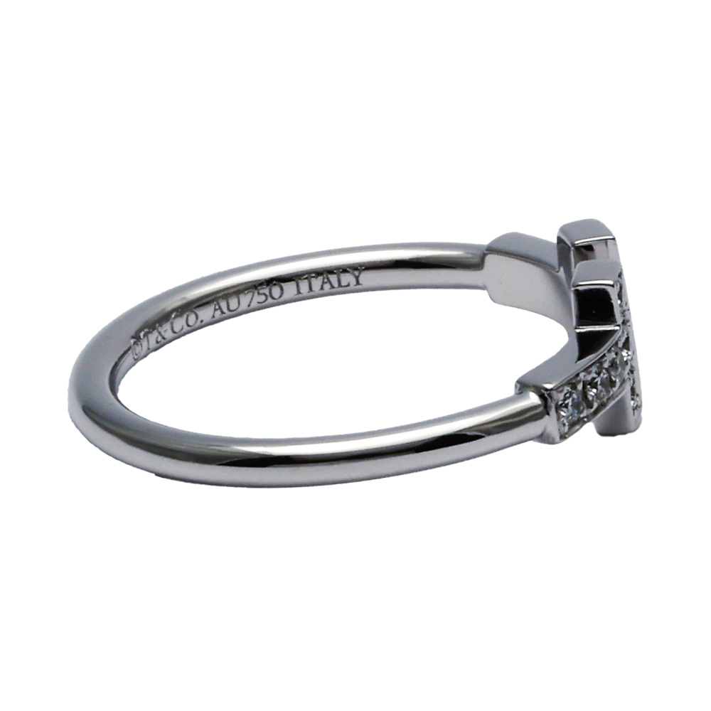 Tiffany & Co. Tiffany T Wire Ring 18K White Gold Diamond 60147232