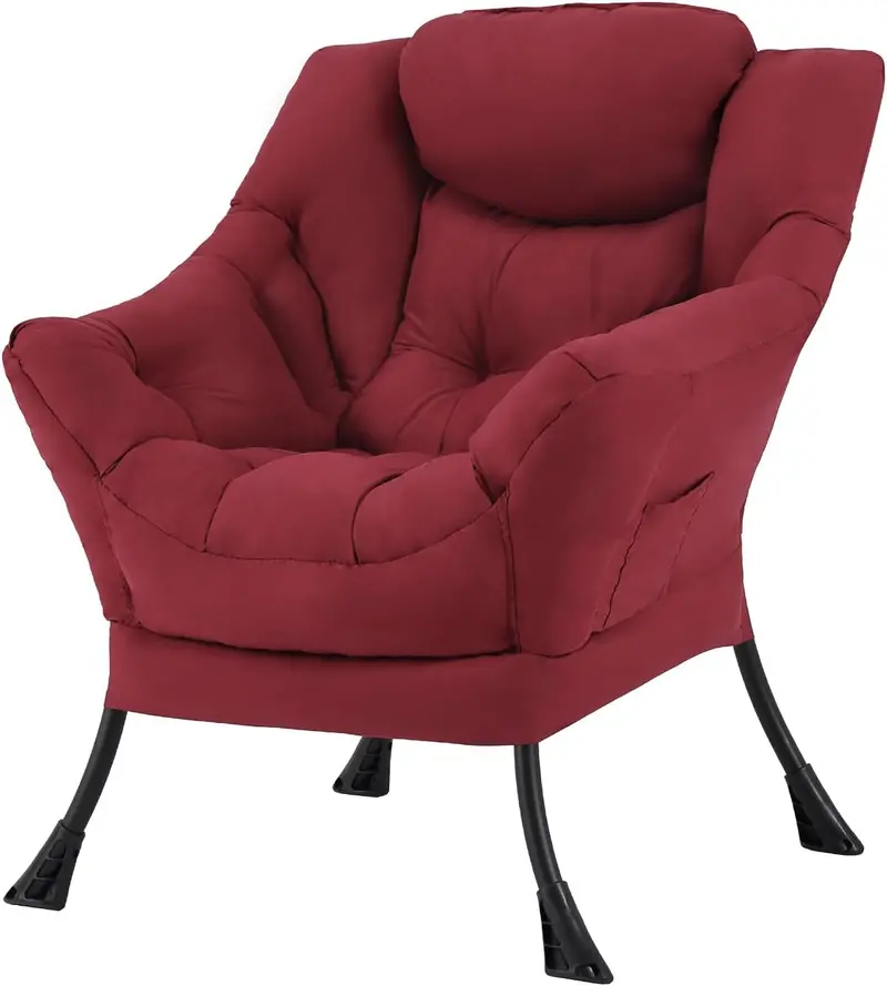 Tiita Modern Lazy Lounge Chair with Matching Ottoman – Large Leisure Armchair Set