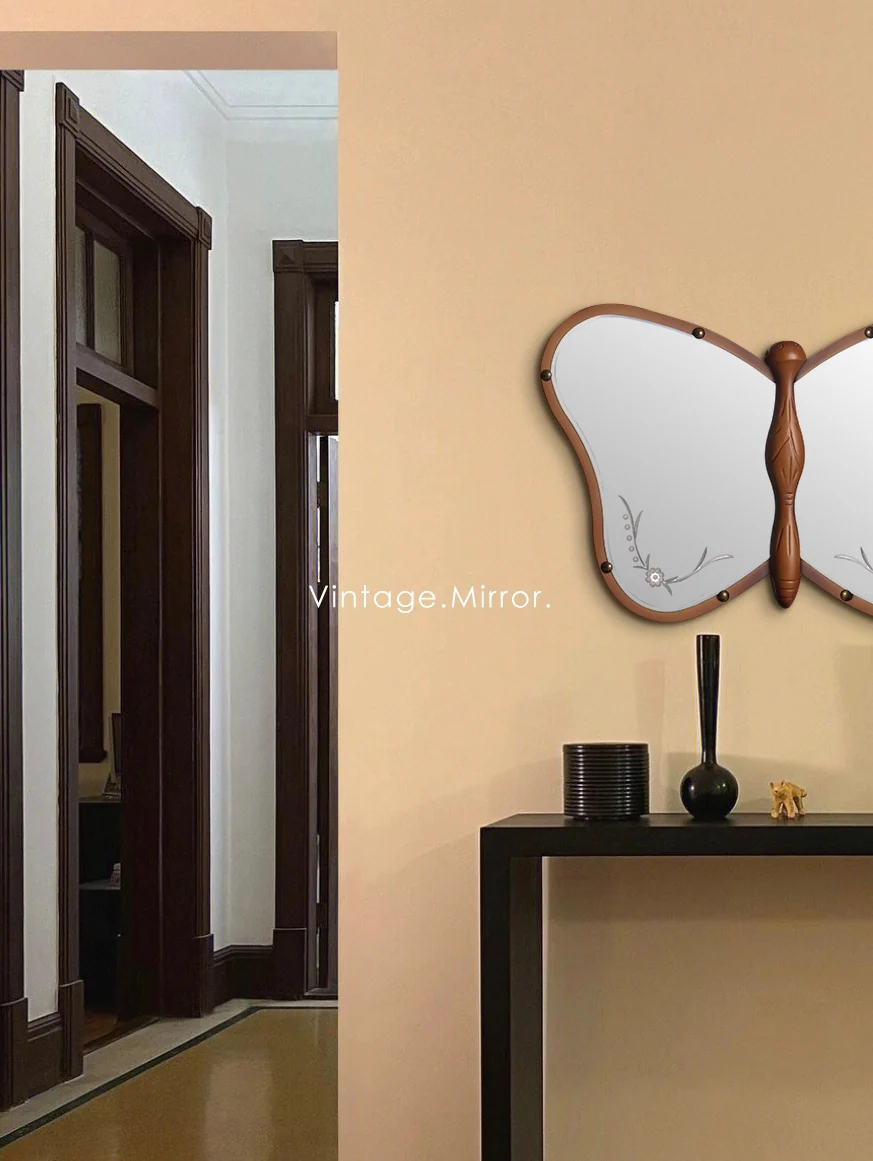 DZ017 - Vintage Solid Wood Mirror 1970 