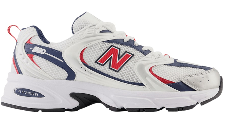 New Balance 530 White Team Red Navy MR530LO Casual Running Shoes