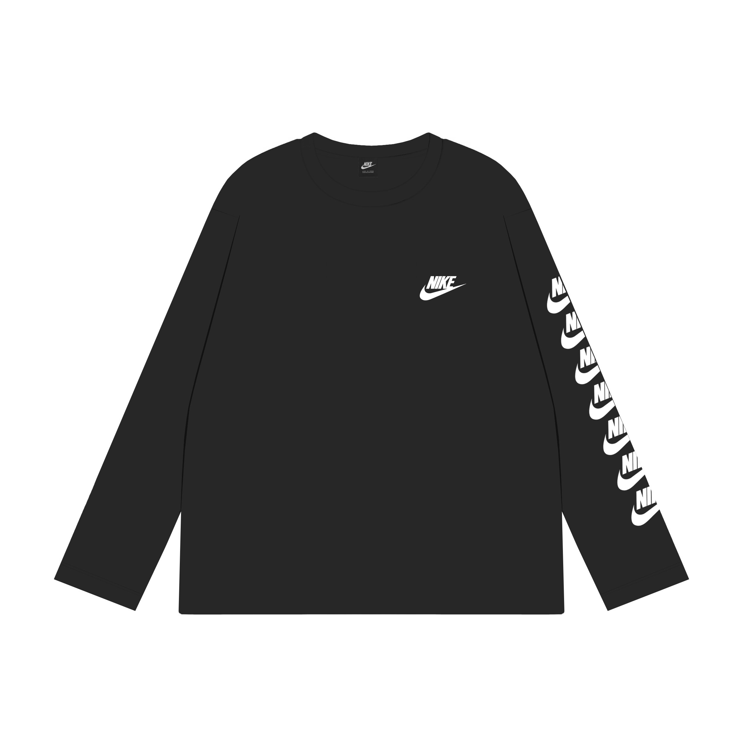 Nike classic logo letter loose crew neck long-sleeved T-shirt - cnluxepick